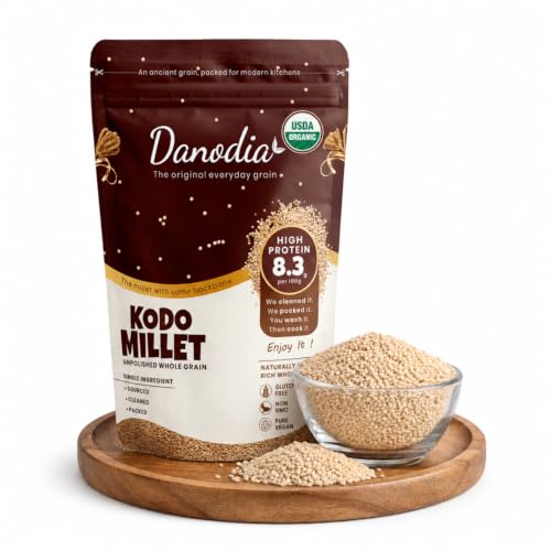 Danodia Foods USDA Organic Kodo Millet Whole Grain, Gluten-Free, 2 lb