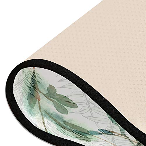 Green Eucalyptus Leaves Kitchen Rugs Runner Rug 2' X 6' Bathroom Carpets Non-Slip Soft Doormats Bath Carpet Runner Area Mat Rug For Hallway Entry #TOP2