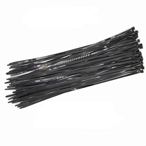 HAODE FASHION Extra Long 26 Inch Heavy Duty Black Zip Ties Outdoor-Strong Cable Ties 200 LBS Strength-Industrial Plastic Zip Tie Straps Durable-50 Pack-Garden Wire Ties Outside (26