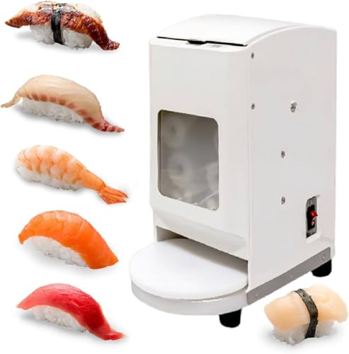 Maszyna do robienia onigiri sterowana czujnikiem, 1200 szt./h, (16-24 g), komercyjna maszyna do robienia sushi z obrotowym talerzem i regulowaną gęstością ryżu do barów, 24 g