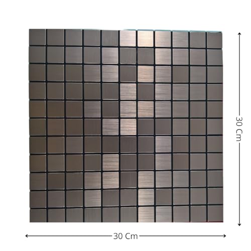 BolaAzul, Pastilha Aluminio Adesiva Decoração Banheiro Cozinha Marrom