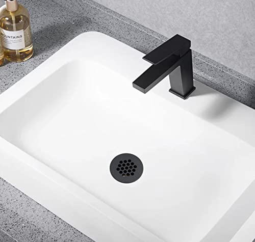 Artiwell Grid Drain Strainer Assembly Without Overflow for Bathroom Sink, C.O. Plug Lavatory Drain, Matte Black - Thumbnail 5