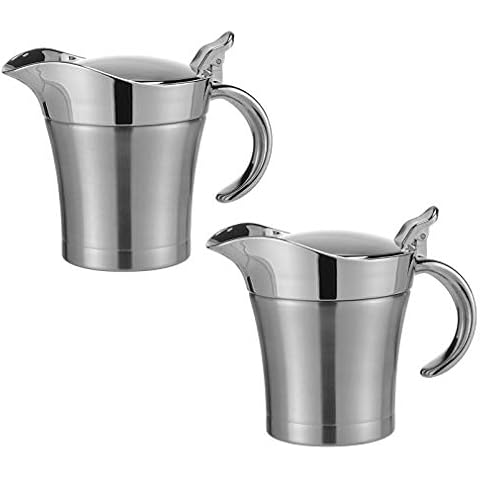 Juego de 2 Térmica Salsera con Acero Inoxidable Cover