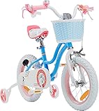 Royal Baby Stargirl Bicicleta Infantil, Girls, Azul, 16 Zoll mit Stützrad