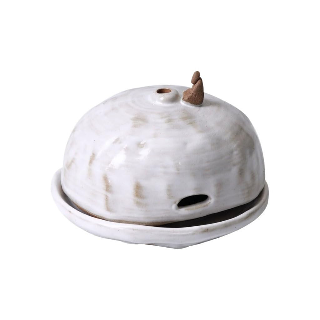 Incense Burner Retro Chinese Zen Incense Burner Home Indoor Ceramic Buddha Offering Tray Waterfall Incense Burne