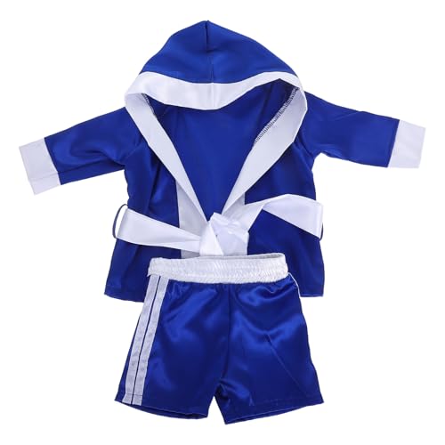 Toyvian Costume da Neonato per Servizio Fotografico Boxe 1 Pezzo Blu Maglia Pantaloncini e Cintura Regolabile Abiti per Foto Neonati in Studio e Celebrazione Mese Iniziale