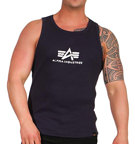 Preisvergleich Produktbild Alpha Industries Herren Tank Tops Logo blau M