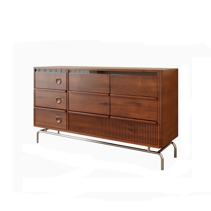 Massivholz Eingangsschrank Sideboard, Retro-Küchen-Aufbewahrungseinheit für Wohnzimmer und Eingang, 160 cm breit, funktionale Möbel für die Organisation von Raum
