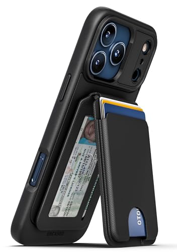ENCASED for iPhone 18 Pro Phone Case and Magnetic Bi-fold Wallet Black