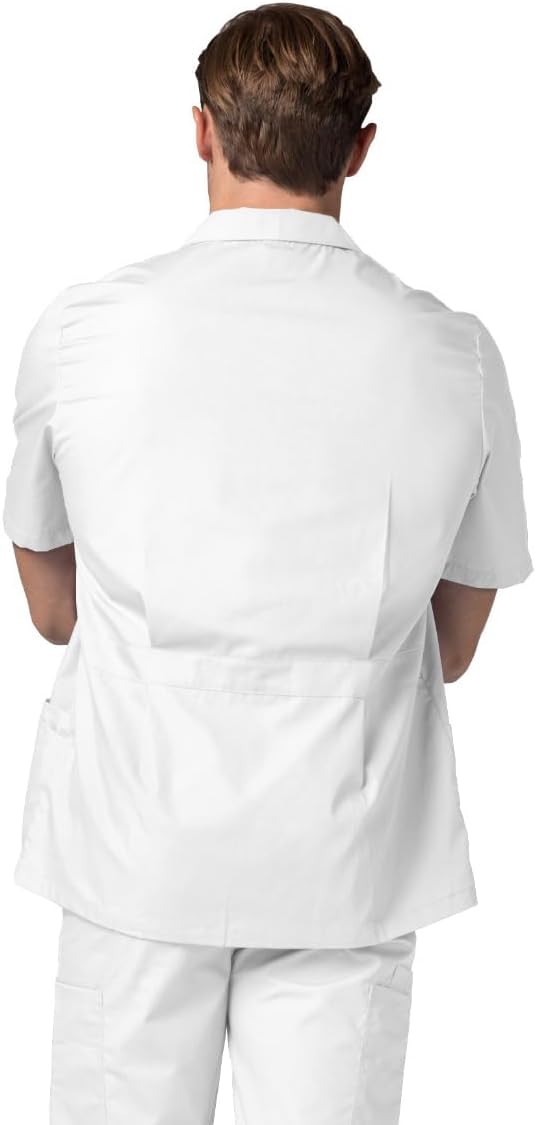 Adar Universal Scrubs for Men - Zippered Short Sleeved Scrub Jacket - Image 2