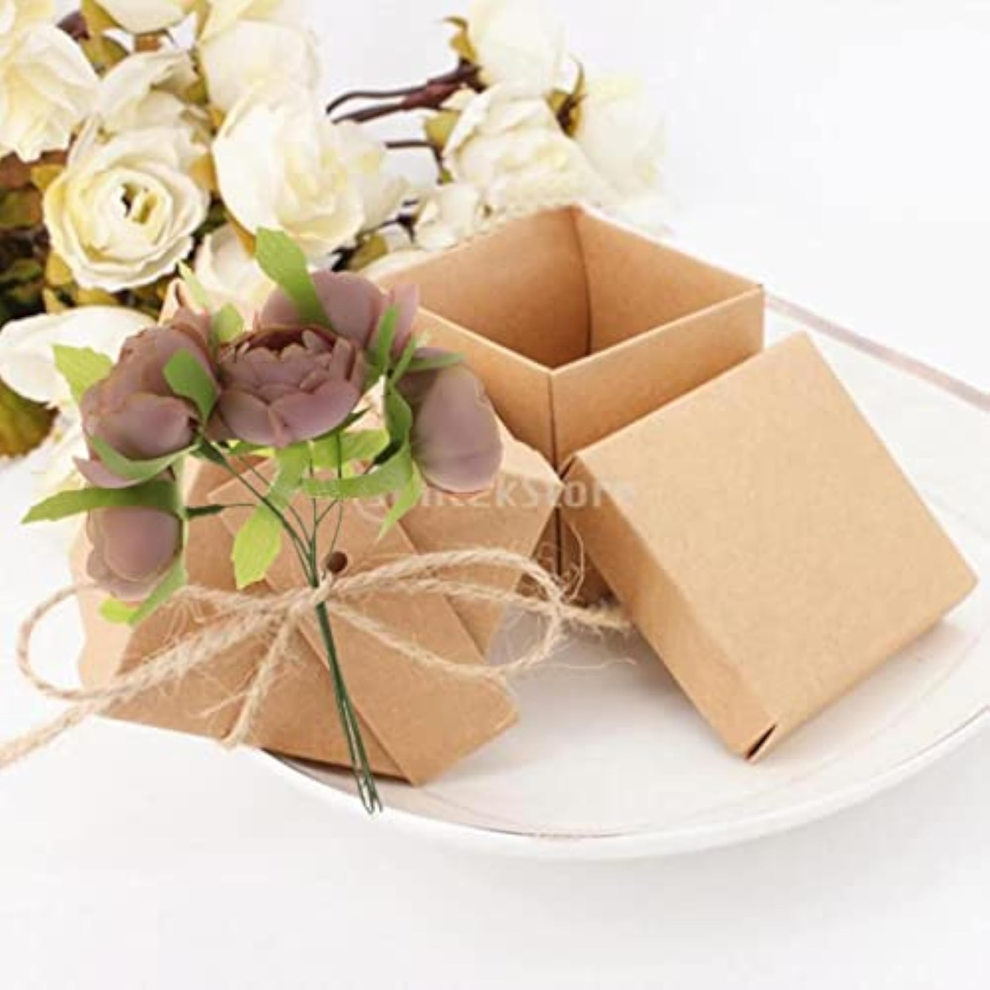 Artificial Camellia Bud Silk Flower Bouquet, 30pcs