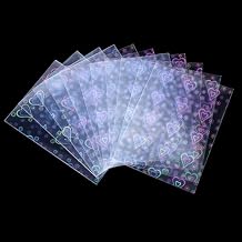 100 Pcs Photocard Sleeves Love Heart-Shape, Holographic Card Sleeves Transparent Waterproof, Protective Photocard Holder for Trading Cards Penny Sleevesra