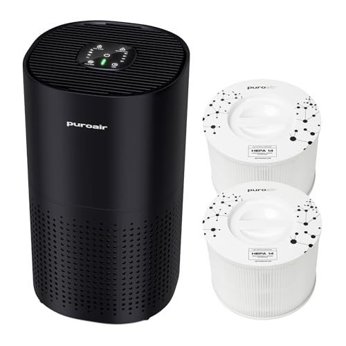 PuroAir 240 HEPA Air Purifier and 2 Filters for Home Large Rooms...