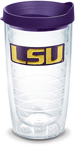 Tervis Made in USA Double Walled Louisiana State University LSU Tigers Insulated Tumbler Cup Keeps Drinks Cold & Hot, 16oz Mug, Primary Logo
