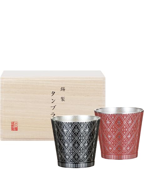 Amazon.co.jp: 大阪錫器(Osakasuzuki) タンブラー ペアセット 群星 錫