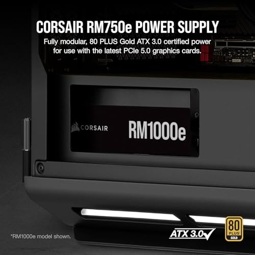 Image of Corsair RM750e (2023) Fully Modular Low-Noise Power Supply - ATX 3.1 & PCIe 5.1 Compliant - 105C-Rated Capacitors - 80 Plus Gold Efficiency - Modern Standby Support - Black (Renewed)