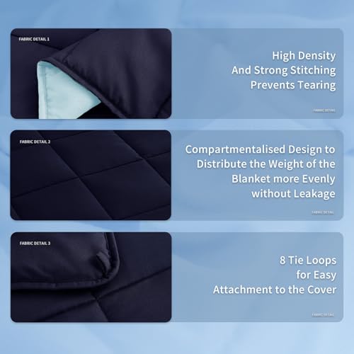 Topcee Weighted Blanket for Adults (15 lbs, 60" x 80") Queen Size Soft Cooling Heavy Blanket Sleeping, Apply to 130-160 lbs Body, Thick Breathable Blanket with Glass Bead, Easy Care