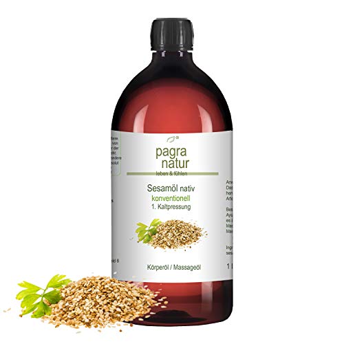 pagra natur Massageöl - Sesamöl nativ, 1. Kaltpressung, konventionell, 1l