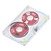 Hamwesh Cassette Tapes, 46 Minute Low Noise Audio Type I Type I Ferric Tape with Electroplated Metal Wheel PC Case for Conference Seminars Daily Recording (Red)