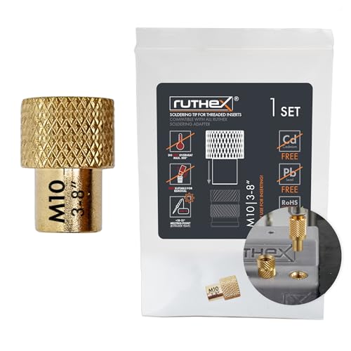 ruthex 1 x Einschmelzhilfe M10 3/8" - für ruthex Gewindeeinsätze M10-3/8" kompatibel mit allen ruthex Adaptern