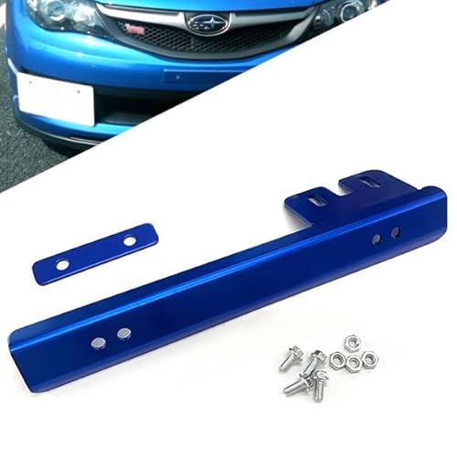 ナンバーステー 汎用 ナンバープレート 移設キット 普通車 軽自動車 ナンバー JDM 外装 カー用品 (ブルー)