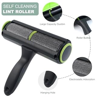 Tierhaarentferner Roller, Fusselrolle für Haustier-, Katzen- und Hundehaarentferner für Möbel, Couch, Teppich, Kleidung und Bettwäsche - Tragbares Multi-Oberflächen-Fellentfernungswerkzeug