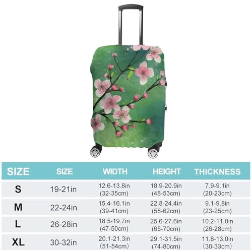 Luggage Cover Elastic Suitcase Cover Anti-Scratch Suitcase Covers Travel Peach Floral Pattern Luggage Covers Luggages Protector for Travel Adult Luggages Decorative 18-32 Inch2