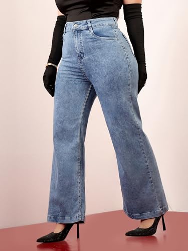 Image of Miss Chase A+ Women's Bootcut High Rise Regular-Length Stretchable Denim Shaping Jeans