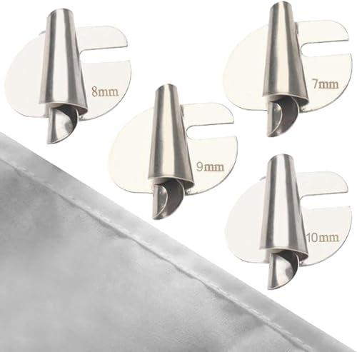 2024 New 4pcs Upgraded Universal Sewing Rolled Hemmer Foot, 7-10mm 4 Sizes Wide Rolled Hem Pressure Foot Presser Foot, Curved Scroll Hemmer Foot for Household Industrial Sewing Machines