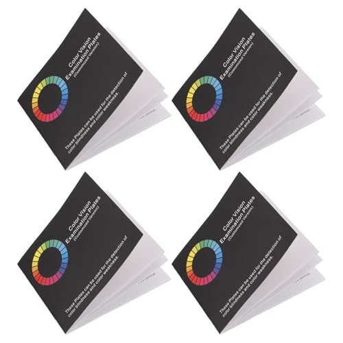 Comodità compatta: la tabella dei colori portatile è adatta per il test del daltonismo in famiglia o per l'uso del libro di differenza in optometria in qualsiasi , sempre accessibile per l'esame visivo, libro di carenza di colore, libro di esercizi di colorazione