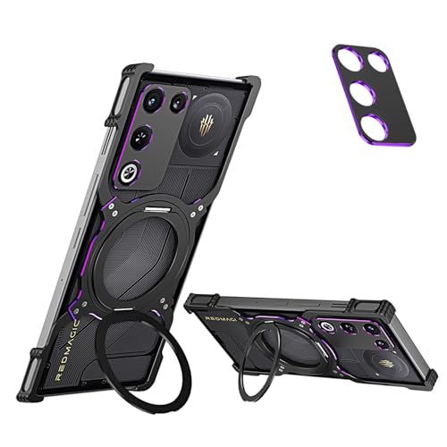 For RedMagic 11 Air �P�[�X 360�x��]�X�^���h ���^���o���p�[ �������X ���M�P�[�X �}�O�l�b�g�� MagSafe �X�^���h �V�F�� �ϏՌ��� �}�O�l�b�g���� �t���[���i�p�[�v���j