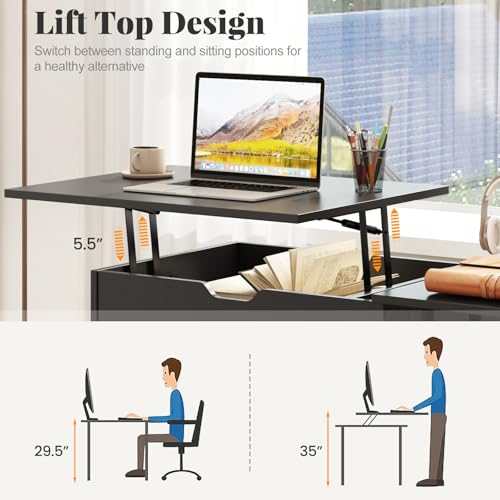 Bureau d'ordinateur ajustable avec compartiment secret et étagères Nightcore