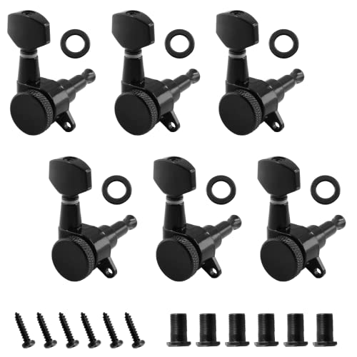 6 Pcs Black Locking Guitar Tuners Set