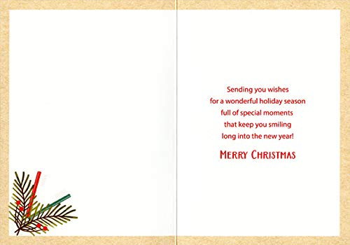 Designer Greetings Wreath with Dental Tools, Floss and Tooth Brush Dentist Christmas Card