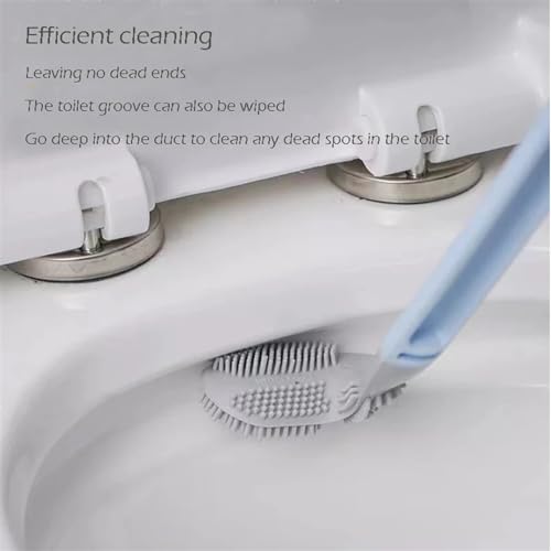 Brosse de toilette murale blanche avec support suspendu sans angle mort - 3