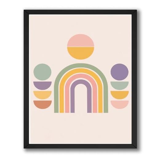 Geometric Rainbow Wall Art Poster