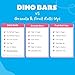 Dino Bars | Organic Fruit Bar for Kids | Organic Toddler Bars and Dinosaur Snacks | Fruit + Oats + Hemp Hearts with Edible Paper | Blueberry + Strawberry + Mango| Variety 18 Pack