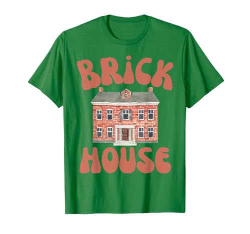 Brick House Retro 70's Vintage Style Costume Themed Funny T-Shirt, Men, Kelly Green, Small