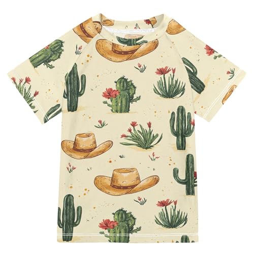 Boho Cactus Yellow Bathing Suit Girls UV Protection Teen Clothing Swimwear Beach Tops 3T