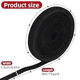 Black Elastic, Elastic Band for Sewing Clothes 11 Yard Wide Elastic 1/2 Inch Flat Cord for Sewing Waistband Pants Crafts Waist Masks Braided Stretch Strap - Image 2