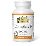 Natural Factors Vitamin B Complex 100 mg, Time Release, 90 Tablets, Proudly Canadian