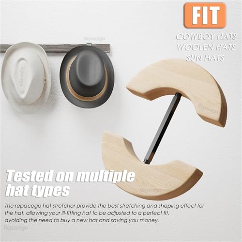 Sombrero de madera ajustable SHENJMAI con soporte tensor para gorras 4