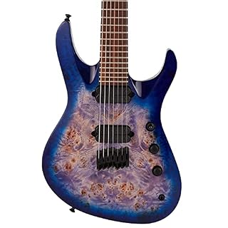 Jackson Pro Series Signature Chris Broderick Soloist HT7P Transparent Blue – Guitare Électrique Signature - Les Beatles, Paul McCartney, John Lennon, RIngo Starr, George Harrison