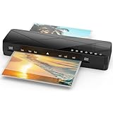 Crenova Laminiergerät A3, Laminiermaschine mit Touchscreen, Heiß- und Kalt Laminiergerät für A3/A4/A5/A6, Ideal für Fotos, Dokumente, Büro (black)