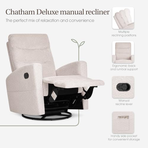 Image of Dream On Me Chatham Deluxe Nursery Glider Recliner, Amazon Exclusive, Ballet Pink