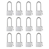 FIGODE® Lock, Marine Grade Rustproof Padlock with Stainless Steel Shackle and Chrome Plated Solid Brass Body, Outdoor Padlock Weatherproof, 12 Locks with Same Key, 2.3 in.Long Shackle