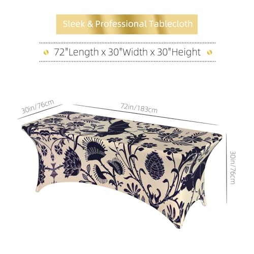 Housse de table extensible élasthanne 1,8m chauve-souris EdWal - 7