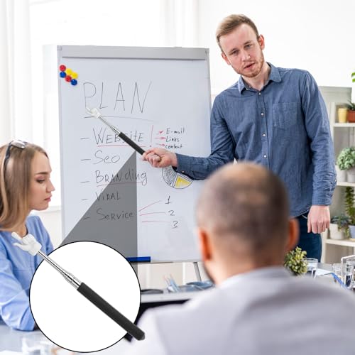 Gjinxi 3 peças de ponteiro de professor, ponteiro extensível de ensino para leitura de crianças, min