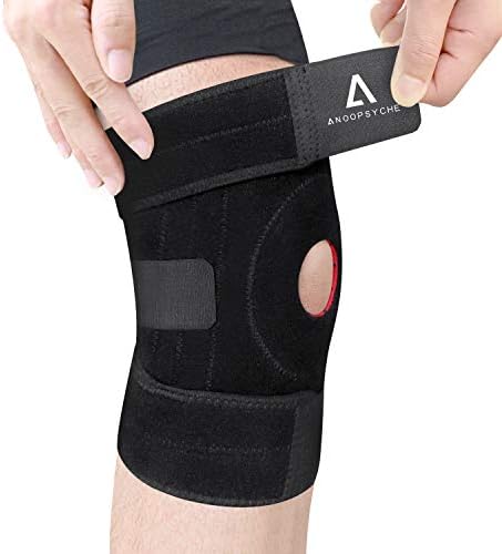 Anoopsyche Knee Brace, Relieve ACL, LCL, MCL, Arthritis, Meniscus Pain, Adjustable Open-Patella Knee Support for Men Women, with Anti-Slip Strips - for Running, Sports, Injury Rehabilitatio