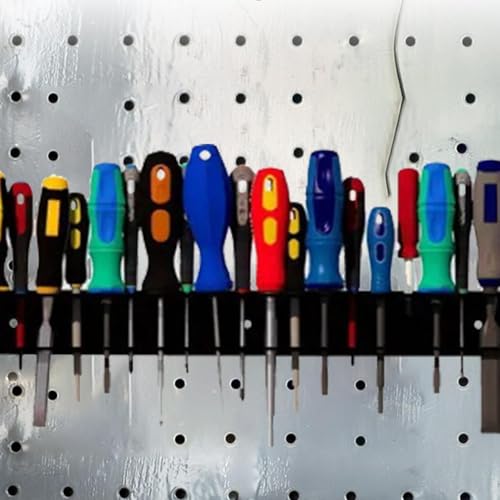 Organizador de destornilladores y barra de montaje en pared para tensores y extensiones 7